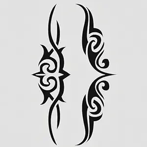 Simply Inked Tribal Armband Semi Permanent Tattoo Designer Semi-Permanent Tattoo for Girls Boys Men Women waterproof Sticker Size: 4.4 x 7.2 inch l Blue Black l 2g