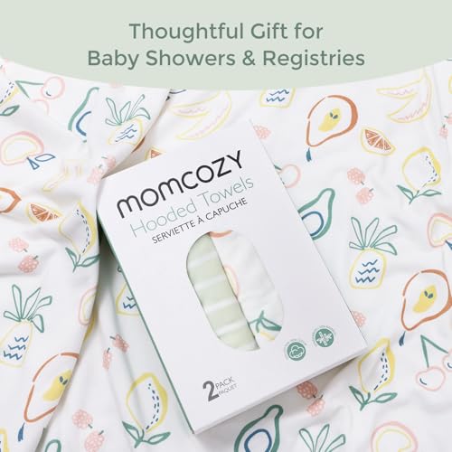 Image of Momcozy Baby Towel with Hooded - Ultra Soft & Absorbent Large Bath Towel Set for Comfort & Gentle on Baby's Skin - Shower Gift & Bath Essential & Baby Registry Search for Newborn,Infant,Toddler,Kids