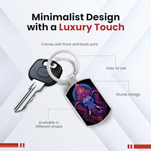 Image of Premium Printed Metal Keychain for Men & Women | High-Definition Artwork Print | Durable Key Ring for Car, Bike, Home & Office Keys | Stylish Decorative Key Holder Gift
