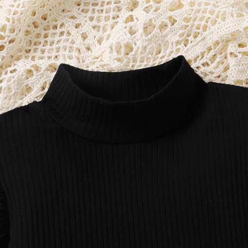 Vêtements bébé fille anti-irritation avec robe globale à volants - 5