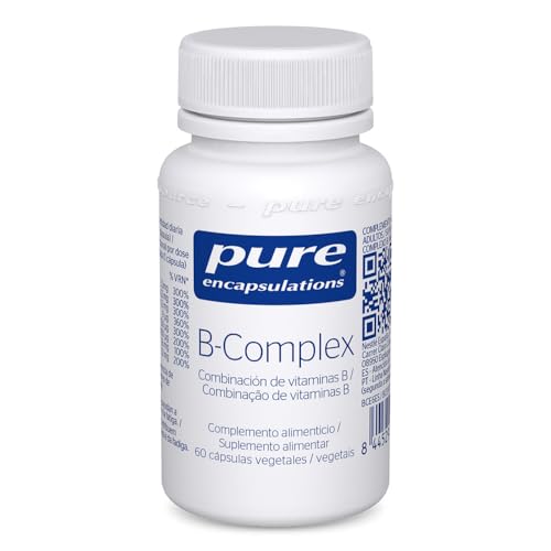 Pure Encapsulations B Complex | 8 Vitaminas B Activas | 60 Cápsulas | Con metilfolato y metilcobalamina · Reduce el cansancio · Apoya energía