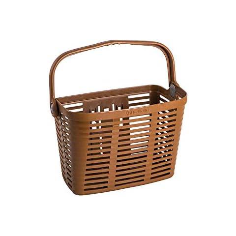 b bellelli Removable Front Bicycle Basket - Attachment to handlebars,suitable for e-Bikes too - Maximum load 5 kg -Brown Cover