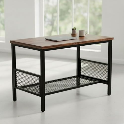 Image of RITYA Furniture Metal Office Table /Study Table /Computer Table for Home PC - Engineered Wood Modern Top Study Table for Adults /Students Office Desk for Laptop Work at Home Writing Desk (Asher)