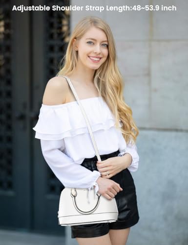 Image of LOVEVOOK Purse for Women Crossbody Bags Classic Double Zip Top Handle Dome Satchel Bag