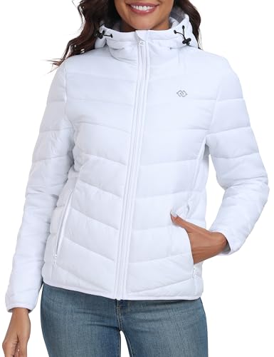 MoFiz Chaqueta de Pluma Ligero Mujer Chaqueta de Plumón Invierno Cálido Plumiferos Abrigo Antiviento con bolsillo EU M