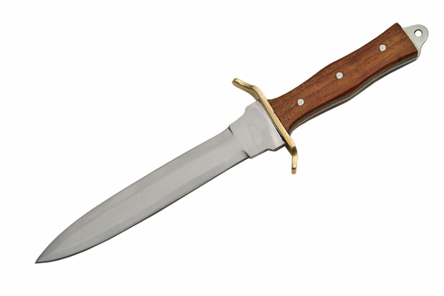 Full Tang Stainless Steel Blade Wooden Handle 11.5 inch Edc Dagger Knife