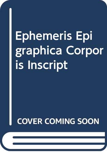 Amazon.in: Buy Ephemeris Epigraphica Corporis Inscript Book Online at ...