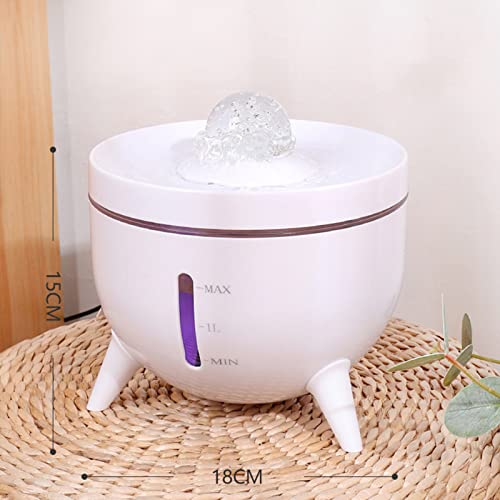 Fuente de agua automática para gatos 1.8L blanca miniatura 7