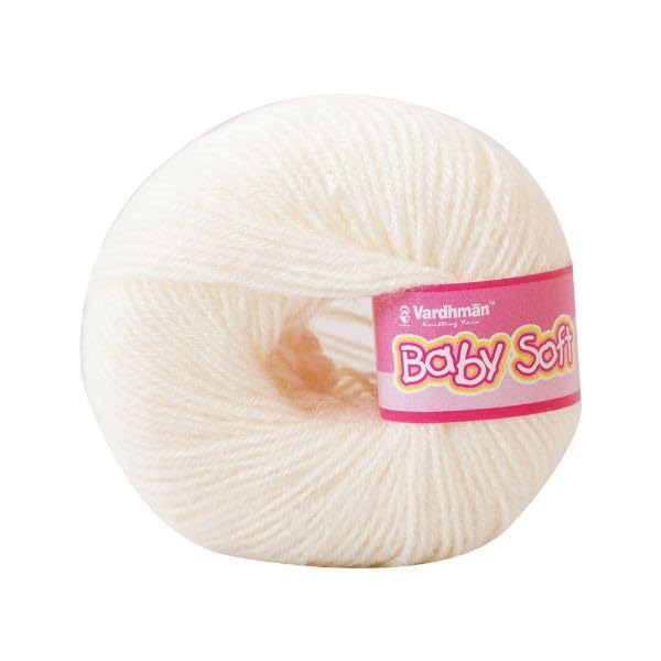 Image of Vardhman BabySoft Knitting Yarn | 100% Acrylic Wool | 4 Ply | Thin Knitting & Crocheting Hook Thread & Lightweight | Special Baby Wool | 150 Grams (6 Balls of 25g) | Machine Washable | Ideal for Blankets, Hats, Booties Ultra-Soft for Baby Sweaters, Blankets, Caps, Socks, Soft toys, Art & craft (Black 21 + Off White 11 + Maroon 20)
