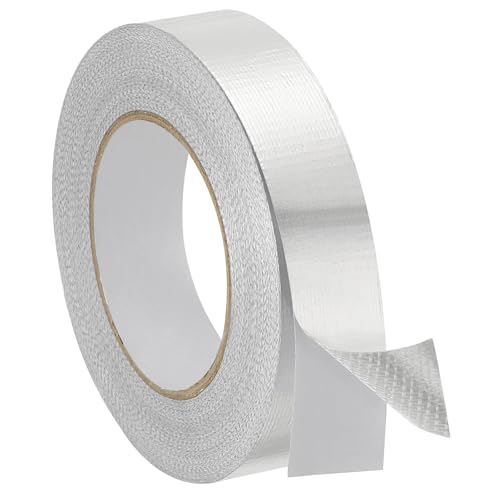 Image of PATIKIL Duct Tape, 1.18 Inch x 164.1 Ft(54.68 Yards) 5.91 Mil Heavy Duty Aluminum Foil Tape Waterproof Glass Fiber Insulation Heat Resistant for Ductwork HVAC Sealing Patching, 1 Roll