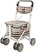 BRFDC Einkaufswagen Shopping Rollator Seniors Walker Walking RAHL Hilfe Mobilitätswagen Leichte Kinderwagen Roller Faltbar mit Sitz und Einkaufen