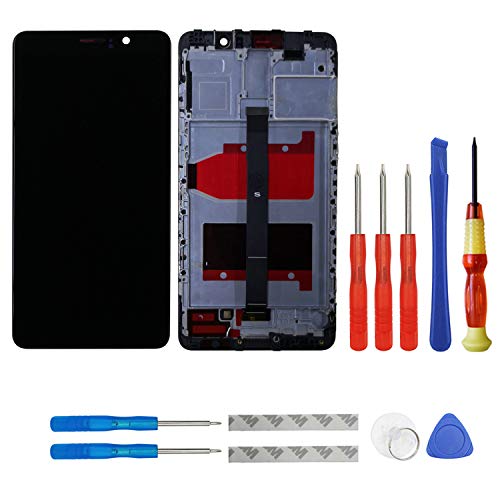swark Pantalla LCD para Huawei Mate 9 MHA-L29, MHA-L09, MHA-AL00 (negro con marco), digitalizador con herramientas
