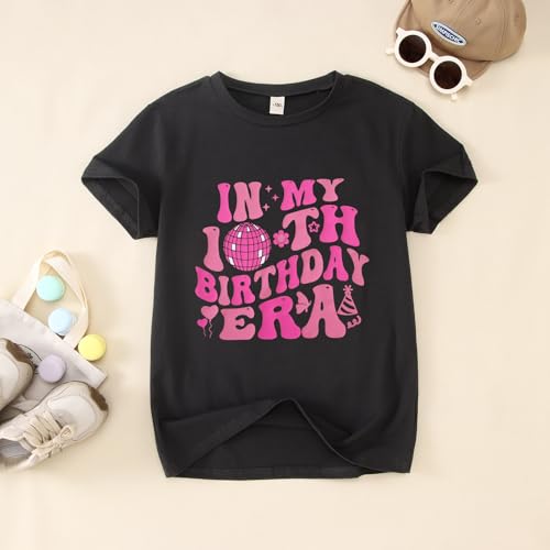 Image of in My 10th Birthday Girl Era Shirt 10 Years Old Birthday T-Shirt Tenth B-Day Party Short Sleeve Tee Tops