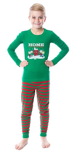 INTIMO Peanuts Christmas Home For The Holidays 2 Piece Long Sleeve Pajama Set
