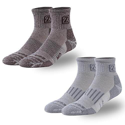 Merino Wool Socks, Zonent Warm Winter Socks Extreme Cold Weather Socks Reinforced Cushion Hiking Socks Men's Socks Thermal Casual Insulated Heated Socks for Men Work Socks Performance Socks2 Pairs