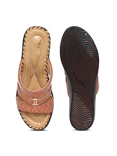 Image of TRASE Women's Flip-Flops & Slippers | Doctor Ortho Comfortable Chappal for Women & Girls | Light weight, Soft Footbed, Comfortable & Stylish | Diabetic & Orthopedic Footwear, Good for Knee & Foot Pain
