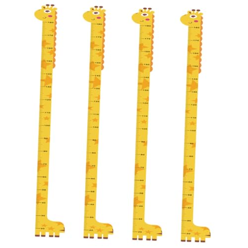 Gogogmee Pegatinas de Pared Tabla de Altura Infantil Autoadhesiva 4 Piezas Decoración para Habitación Infantil y Guardería Medición Fácil y Removible de Altura