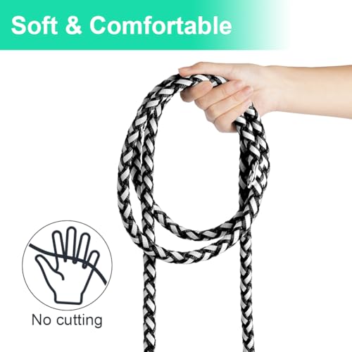 vsshe Double Dog Lead Walking 2 dogs, No Tangle Dual Leash, with 360° Rotating Alloy Hook - Image 3