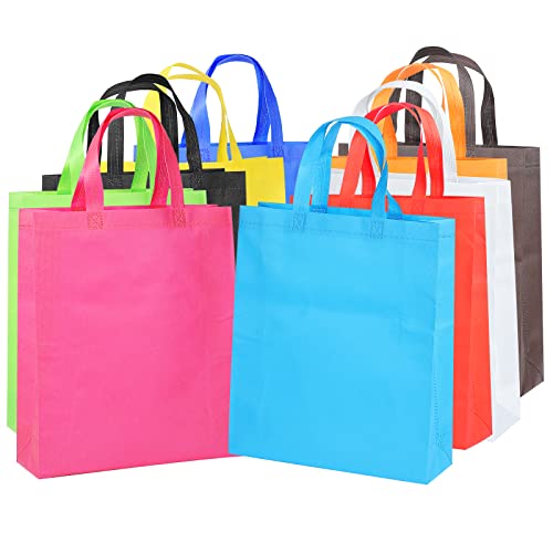 14 Pack Reusable Non Woven Gift Bags with Handles