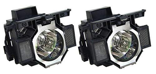 Advanced Lamps™ ELP-LP73 Lamp & Housing TwinPack for Epson Projectors - Fits EB-Z10000-2PK, EB-Z8050W-2PK, EB-Z8355WNL-2PK, EB-Z8450WU-2PK & More - 2 Units Per Pack - 90-Day Warranty