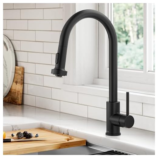 KRAUS Bolden 2-Function Single Handle Pull Down Kitchen Faucet in Matte Black, KPF-1616MB