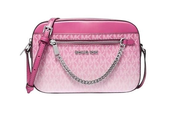 Borsa a tracolla Michael Kors Jet Set East West - Borsa a tracolla grande con catena (Dragonfruit Ombre)