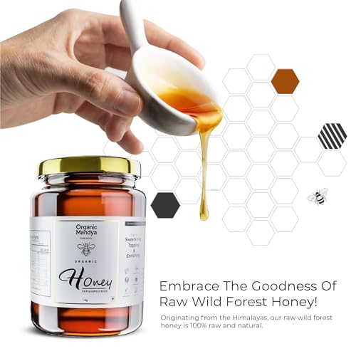 Image of Pure Honey 1kg - Raw Wild Forest Honey | Organic Honey, Natural Unprocessed Honey by Organic Mandya