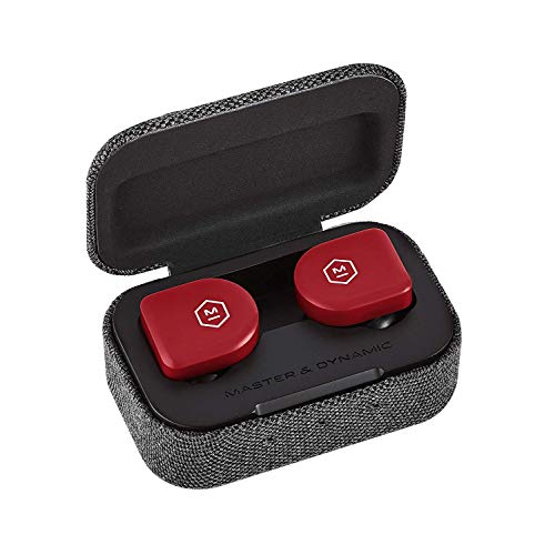 Image of MASTER & DYNAMIC MW07 Go True Wireless Earphones - Bluetooth Enabled Noise Isolating Earbuds - Lightweight Quality Earbuds for Music, Flamed Red