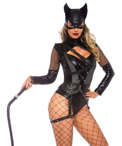 Leg Avenue Villainess Vixen, Panamas Femme, Noir (Black), (Taille Fabricant: Medium 10-12)