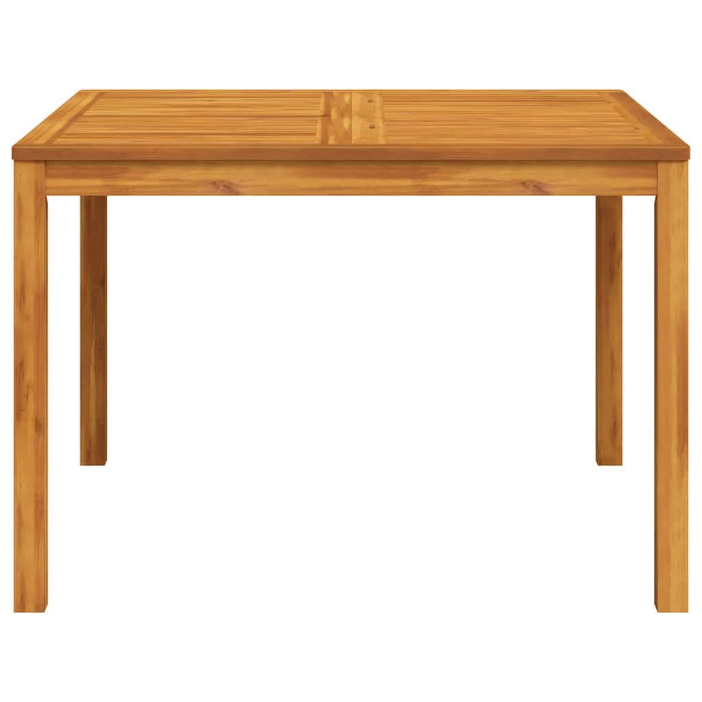 Masywny stół ogrodowy z drewna akacjowego, kwadratowy stół do jadalni 110 x 110 x 75 cm, na taras, do ogrodu i na podwórko, wytrzymały i łatwy w pielęgnacji blat stołu z litego drewna