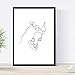 Posters de dibujos y bocetos a una linea. Lámina nordica de Pareja...