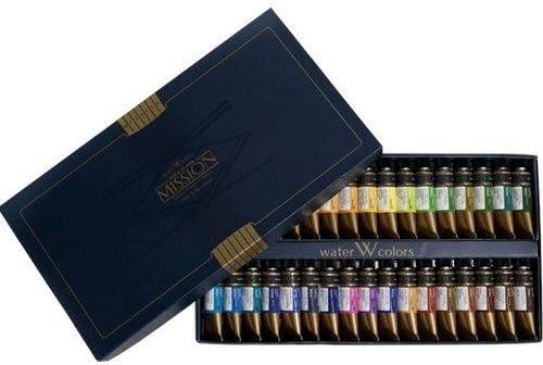 Mission Goldミッションゴールド Water Color セット, 34 Colors by Mijello Missio
