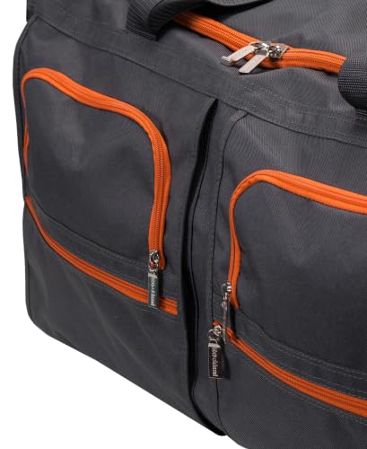 Image of Rockland Rolling Duffel Bag, Black, 22 inch