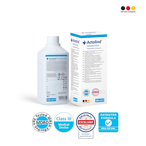 Actolind Solution Plus 500 ml – antiseptische Wundspüllösung | schmerzfreie Reinigung & Befeuchtung | Medizinprodukt CE III | PZN 17586926