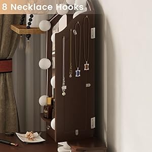 Tiptipervanitydeskmakeupvanitysetwithlightedmirrorandstooldressingtablewith5drawers3lightsettingsadjustablebrightnessespresso Urban Country Home Decor Tiptiper vanity desk makeup vanity set with lighted mirror and stool dressing table with 5 drawers 3 light settings adjustable brightness espresso urban country home decor