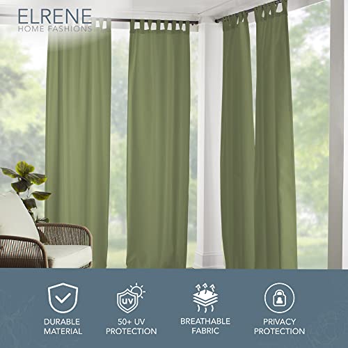 Elrene Home Fashions Matine Weatherproof Tab-Top Indoor/Outdoor Solid Color Curtain Panel for Porch Pergola, Patio, Deck - Image 2