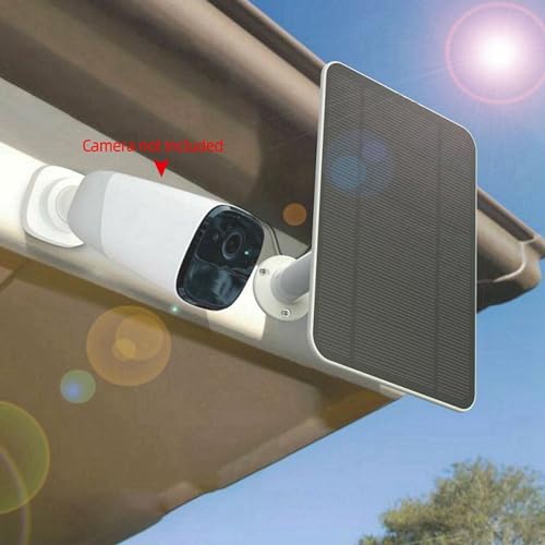Panel solar para cámara de seguridad de 10W AutoSwan impermeable con cable de carga negro 7