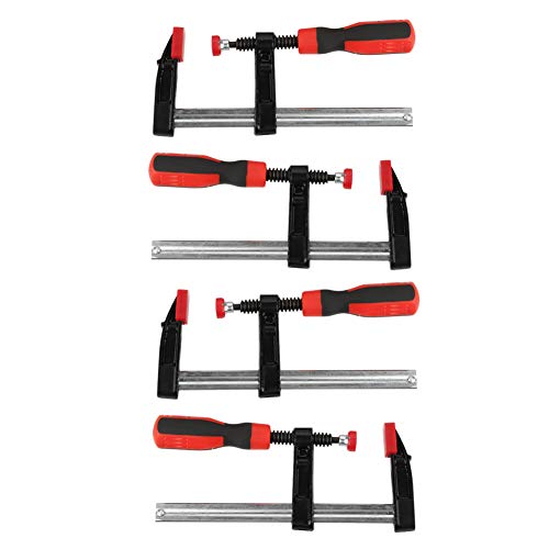 Clamps For Woodworking Bar Clamp Set, 4 Pack F Clamps Heavy Duty Steel Woodworking Bar Clamp Set Quick-Release Clutch Style Bar Clamps With Fast Sliding And Rubber Grip For Woodworker Carpenter #TOP7