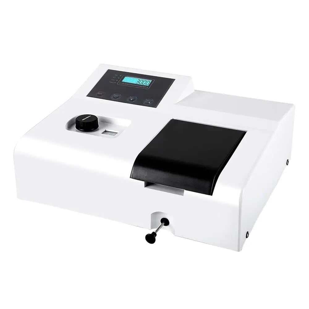 721 Spektrometer Sichtbares Spektrophotometer, Laborspektrometer Digitales LCD-Display 340–1020 nm, Laborausrüstung mit Wolframlampe