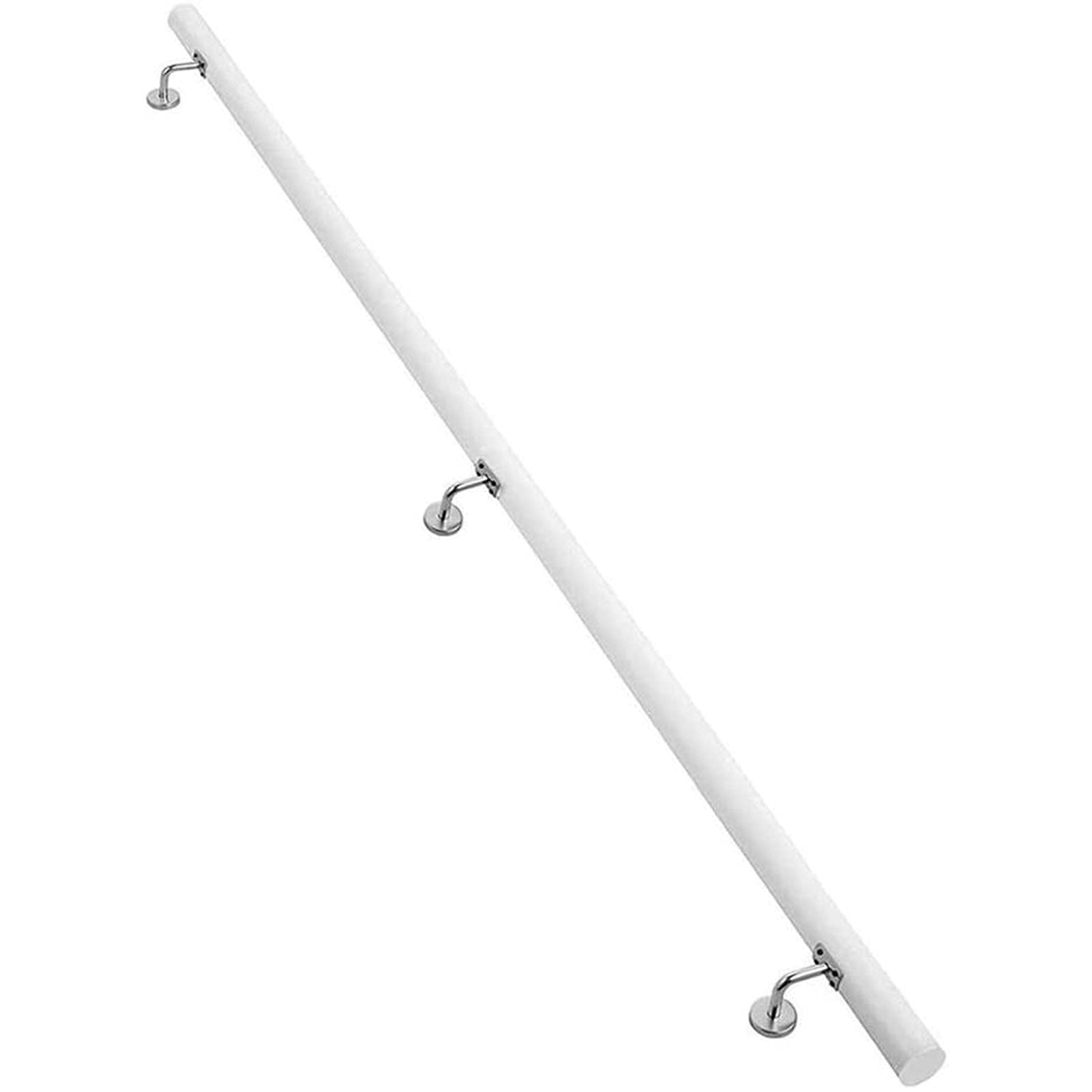 Rampe d'escalier intérieure en bois blanc de 280 cm pour habiller le couloir