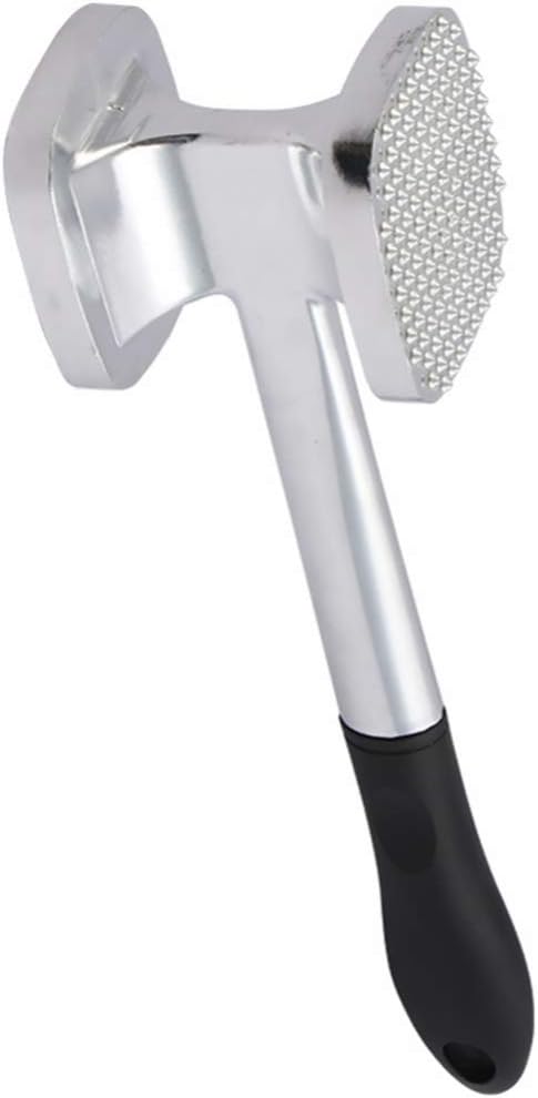 Cabilock Double-sided Aluminum Alloy Meat Tenderizer Hammer Beef Pounder for Home Restaurant Hotel Use Easy to Store Suspension Kitchen Tool