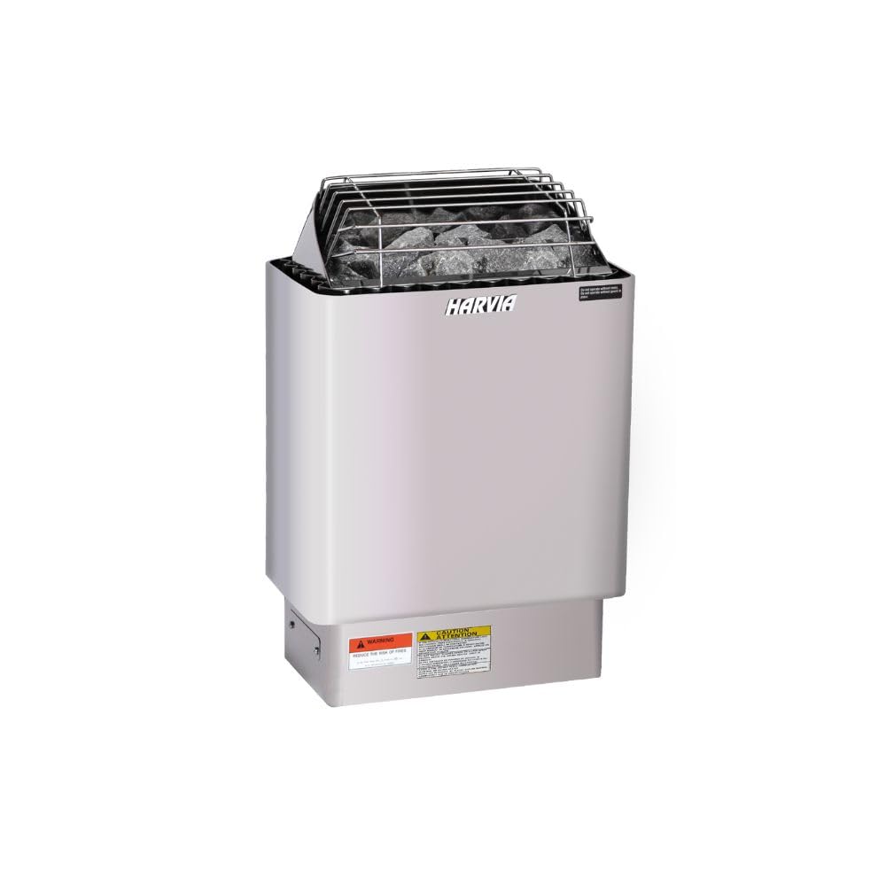 Harvia KIPW Series Sauna Heater, with Xenio Control Bundles (Sauna Stones Included) (KIP80W - 240V/1PH)