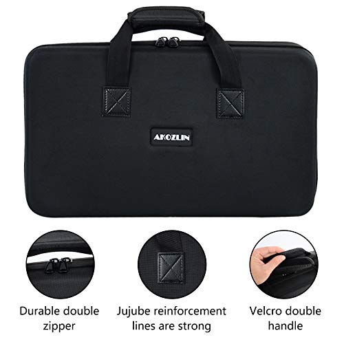 AKOZLIN Hartschalenkoffer für Pioneer DDJ-FLX4 DDJ-SB SB2 SB3 RB, Portable DJ Controller Eva Tragetasche, Tragetasche Schutztasche Aufbewahrungstasche Schutzbox Reisekoffer CTRL Case, Schwarz