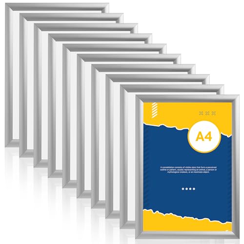 Pk 10 Snap Frame Silver (A4)