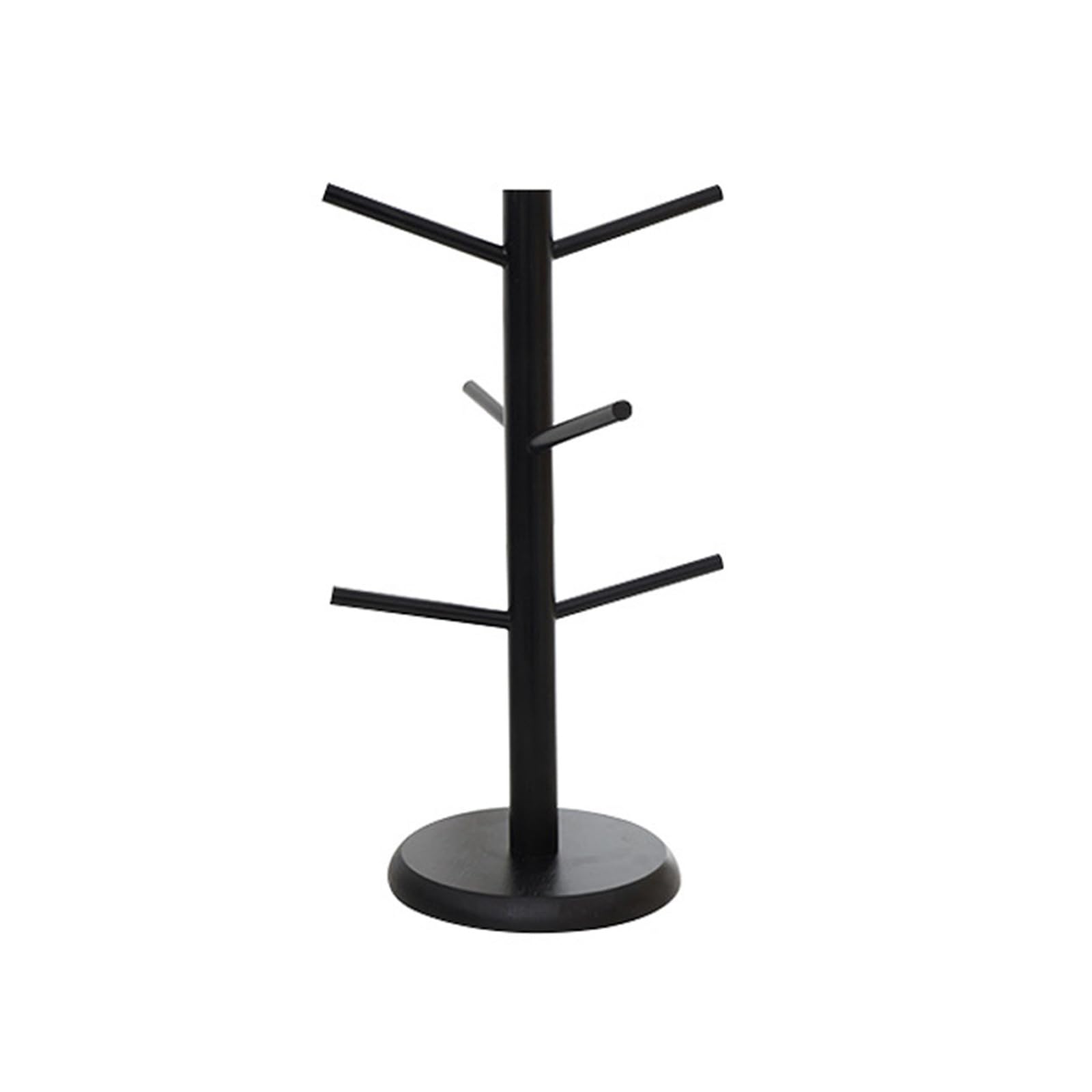Tsophreniq Black Wood Cup Holder Organizers Cup Display And Storage Racks Tree Shape Wooden Countertop Storage Solution Decorative Wooden Tree Shelf