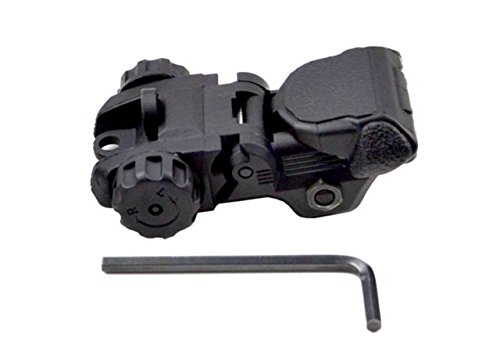 Sniper Tactical Smart Polymer Rear Flip Up Iron Sight, Black MFLRS03