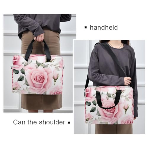 Funda para portátil con flores rosas 13-15.6 pulg miniatura 2