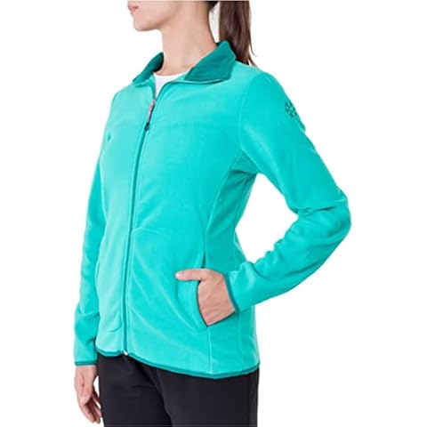BESTLAKE BLK Women's Fleece Sweatshirt with Pockets Winter Hiking Jacket with Zipper and Elastic Waist, Aquamarine, L Cover