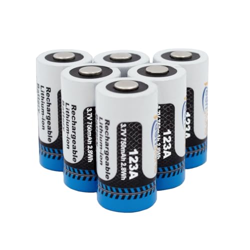 CR-123A 3v Rechargeable Lithium Batteries 6 Pack