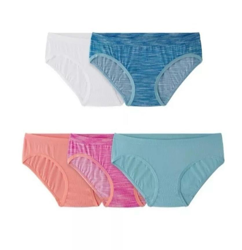 Fruit of the Loom Girls' Seamless 360° Stretch Hipster Briefs Underwear Size 14-16 Multicolor